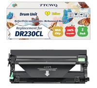 Compatible for Brother DR230 rum Unit Work for Brother DCP-9010 HL-3040CN HL-3070CW MFC-9120CN MFC-9320CW Printers, with Chip, High Yield 15000 Pages, High-Definition Printing (1 Pack Yellow)