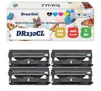 Compatible for Brother DR230CL Drum Unit Work for Brother DCP-9010CN HL-3070 MFC-9010CN MFC-9125CN MFC-9325CW Printers, with Chip, High Yield 15000 Pages, High-Definition Printing (4-Pack BK/C/M/Y)