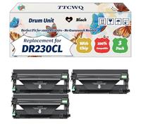 Compatible for Brother DR230 rum Unit Work for Brother HL-3040 HL-3070CN MFC-9120 MFC-9320 Printers, with Chip, High Yield 15000 Pages, High-Definition Printing (3 Pack Black)