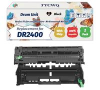 Compatible for Brother DR2400 Drum Unit Work for Brother HL-L2310D HL-L2350DW HL-L2357DW HL-L2370DN Printers, with Chip, High Yield 12000 Pages, High-Definition Printing (1 Pack Black)