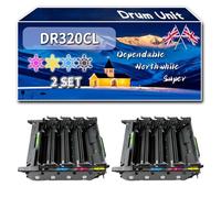 Compatible for Brother DR320CL Drum Unit, Work for Brother HL-4570CDWT MFC-9460CDN MFC-9465CDN MFC-9970CDW Printers, Drum Unit (2 Set)