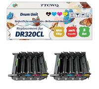 Compatible for Brother DR320 rum Unit Work for Brother HL-4570CDWT MFC-9460CDN MFC-9465CDN MFC-9970CDW Printers, with Chip, High Yield 25000 Pages, High-Definition Printing (2 Set)