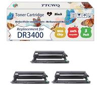 Compatible for Brother DR3400 Toner Cartridge Work for Brother HL-L5200DW HL-L6400DW MFC-L5700 MFC-L5700DN Printers, with Chip, High Yield 50000 Pages, High-Definition Printing (3 Pack Black)