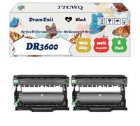 Compatible for Brother DR3600 Drum Unit Work for Brother DCP-L5510DW HL-L5215DN HL-L6415DN MFC-L5715DN MFC-L6915DN MFC-L5710DW Printers (2-Pack Black)