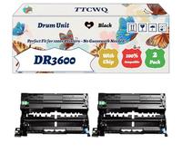 Compatible for Brother DR3600 Drum Unit Work for Brother HL-L5210 HL-L5215DN DCP-L5510DW MFC-L5710 MFC-L5715DN HL-L6210DW Printers (2-Pack Black)