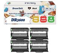 Compatible for Brother DR3600 Drum Unit Work for Brother HL-L5210DN HL-L6210DW MFC-L5710DN MFC-L6710DW HL-L5210DW Printers (4 Pack Black)