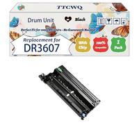 Compatible for Brother DR3607 Drum Unit Work for Brother HL-L5210DN HL-L6410DN MFC-L5710DN MFC-L5710DW Printers, with Chip, High Yield 75000 Pages, High-Definition Printing (1 Pack Black)