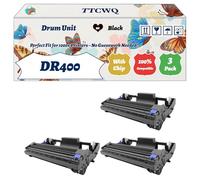 Compatible for Brother DR400 DR6000 Drum Unit Work for Brother Fax-4750 Fax-5750 Fax-8300J Fax-8350P Fax-8360P Fax-8370 Printers (3 Pack Black)