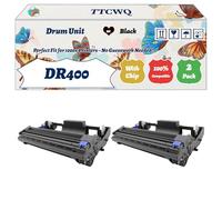 Compatible for Brother DR400 DR6000 Drum Unit Work for Brother HL-1030 HL-1230 HL-1240 HL-1250 HL-1270 HL-1430 HL-1440 HL-1450 HL-1470 Printers (2-Pack Black)