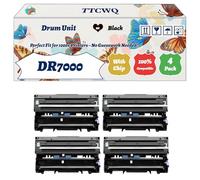 Compatible for Brother DR7000 Drum Unit Work for Brother DCP-8020 DCP-8025D DCP-8025DN HL-1650 HL-1650N Printers (4 Pack Black)