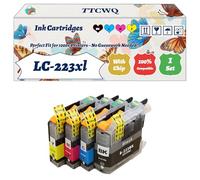 Compatible for Brother LC-223xl LC221 Ink Cartridges Work for Brother MFC-J470DW MFC-J650DW MFC-J870DW Printers, with Chip, High Yield 320 Pages, High-Definition Printing (1 Set)