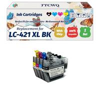 Compatible for Brother LC-421XL Ink Cartridges Work for Brother DCP-J1050DW DCP-J1140DW DCP-J1800DW Printers (1 Set)