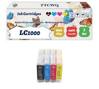 Compatible for Brother LC1000 Ink Cartridges Work for Brother DCP-130C DCP-330C DCP-350C DCP-353C DCP-357C Printers, with Chip, High Yield 600 Pages, High-Definition Printing (1 Set)