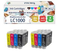 Compatible for Brother LC1000 Ink Cartridges Work for Brother DCP-130C DCP-330C DCP-353C DCP-357C DCP-540CN DCP-560CN Printers (2 Set)