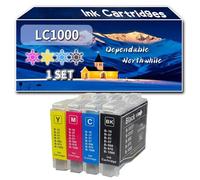 Compatible for Brother LC1000 Ink Cartridges, Work for Brother DCP-350C DCP-535CN DCP-540CN DCP-680CN Fax 1460 Intellifax Printers (1 Set)