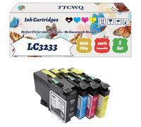 Compatible for Brother LC3233 Ink Cartridges Work for Brother DCP-J1100DW Printers, with Chip, High Yield 1300 Pages, High-Definition Printing (1 Set)