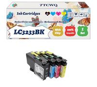 Compatible for Brother LC3233BK LC3233C LC3233M LC3233Y Ink Cartridges Work for Brother DCP-J1100dw DCP-J1300DW MFC-J1100dw Printers (1 Set)