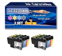 Compatible for Brother LC3235XL Ink Cartridges, Work for Brother DCP-J1100dw MFC-J1300dw Printers, Ink Cartridges (2 Set)