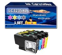 Compatible for Brother LC3235XL Ink Cartridges, Work for Brother DCP-J1100dw MFC-J1300dw Printers, Ink Cartridges (1 Set)