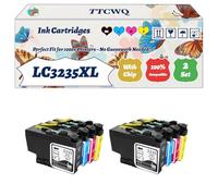 Compatible for Brother LC3235XL Ink Cartridges Work for Brother DCP-J1100dw MFC-J1300dw Printers, with Chip, High Yield 2560 Pages, High-Definition Printing (2 Set)