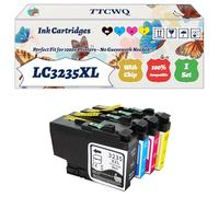 Compatible for Brother LC3235XL Ink Cartridges Work for Brother DCP-J1100dw MFC-J1300dw Printers, with Chip, High Yield 2560 Pages, High-Definition Printing (1 Set)