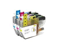 Compatible For Brother LC421/XL Ink Set Accessories | High-yield 4-pack for DCP/MFC printers, up to 500 pages per cartridge for sharp documents(3pcs Color)