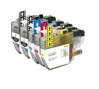 Compatible For Brother LC421XL Ink Set Accessories | High-yield 4-pack for DCP/MFC series, 500 pages per cartridge, fade-resistant prints(5 Pcs)