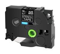 Compatible for Brother P Touch Label Printer Stencil Tape STe-141 18mm 3/4" 3M Black on Clear Stenciltape Electrolytic Chemical Etching of Metal Parts for Mobile PT-D450 PT-E500 PT-D600 Label Printer