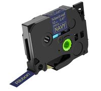 Compatible for Brother P-Touch Label Printers | 12mm Non-Adhesive Satin Ribbon (TZe R234) for Gift Packing & Decorative Labeling(1PK Gold On Navy)