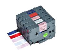 Compatible for Brother P-Touch Label Printers | 12mm Non-Adhesive Satin Ribbon (TZe R234) for Gift Packing & Decorative Labeling(5PK Multicolors)