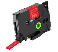 Compatible for Brother P-Touch Label Printers | 12mm Non-Adhesive Satin Ribbon (TZe R234) for Gift Packing & Decorative Labeling(1PK Gold On Red)