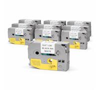 Compatible for Brother P-Touch Label Tape 12mm 0.47 Laminated TZe-231 TZ-231 TZe231 Black on White Tze Tape 12mm Brother Label Printer PT-1000 H110 H108 H200 E110 H105 H100R H101C (Pack of 10)