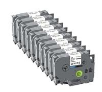 Compatible for Brother PTD210 PTH110 Label Maker, 12mm Satin Ribbon Label Tape 2/5/10 Pack (Replaces TZe-R231 RN34 RW34)(10PK Black on White)