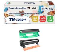 Compatible for Brother TN-1030 + DR-1030 Toner + Drum Unit Work for Brother HL-1212WE MFC-1810E MFC-1910WE Printers, with Chip, High Yield 11000 Pages, High-Definition Printing (1 Pack Black)
