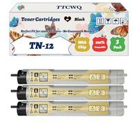 Compatible for Brother TN-12 Toner Cartridges Work for Brother HL-4200CN Printers, with Chip, High Yield 9000 Pages, High-Definition Printing (3 Pack Black)