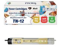 Compatible for Brother TN-12 Toner Cartridges Work for Brother HL-4200CN Printers, with Chip, High Yield 9000 Pages, High-Definition Printing (1 Pack Black)