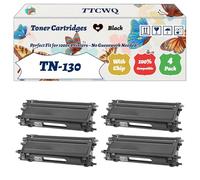Compatible for Brother TN-130 Toner Cartridges Work for Brother HL-4040CDN HL-4050CDN HL-4070CDW HL-4040CN HL-4050CDNLT HL-4040 HL-4050 Printers (4 Pack Black)
