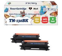 Compatible for Brother TN-130BK TN-130C TN-130M TN-130Y Toner Cartridge Work for Brother DCP-9040 HL-4050CN MFC-9840 DCP-9042CDN Printers (2 Pack Black)