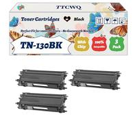 Compatible for Brother TN-130BK Toner Cartridges Work for Brother DCP-9040CN DCP-9042CDN DCP-9045CDN Printers, with Chip, High Yield 3500 Pages, High-Definition Printing (3 Pack Black)