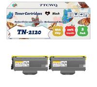 Compatible for Brother TN-2120 Toner Cartridges Work for Brother DCP-7030 DCP-7040 DCP-7045N Printers, with Chip, High Yield 3600 Pages, High-Definition Printing (2-Pack Black)