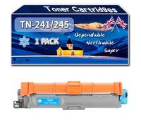 Compatible for Brother TN-241/245 Toner Cartridges, Work for Brother DCP-9020CDW DCP-9015CDW HL-3140CW HL-3150CDW HL-3170CDW Printers, Toner Cartridges TN241 TN245 (1 Pack Cyan)
