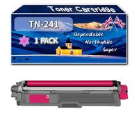 Compatible for Brother TN-241 Toner Cartridge, Work for Brother MFC-9340CDW HL-3150CDW MFC-9330CDW HL-3140CW HL-3170CDW Printers, Toner Cartridge TN-241C TN-241Y TN-241BK TN-241M (1 Pack Magenta)