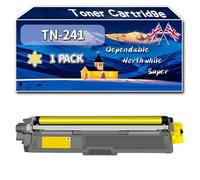 Compatible for Brother TN-241 Toner Cartridge, Work for Brother MFC-9340CDW HL-3150CDW MFC-9330CDW HL-3140CW HL-3170CDW Printers, Toner Cartridge TN-241C TN-241Y TN-241BK TN-241M (1 Pack Yellow)