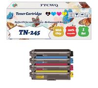 Compatible for Brother TN-245 Toner Cartridge Work for Brother HL-3140CW HL-3150CDW HL-3170CDW DCP-9020 MFC-9330 MFC-9340 Printers (4-Pack BK/C/M/Y)