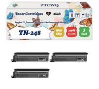Compatible for Brother TN-248 Toner Cartridges Work for Brother MFC-L8340CDW MFC-L3760CDW MFC-L3740CDWE Printers, with Chip, High Yield 2500 Pages, High-Definition Printing (3 Pack Black)