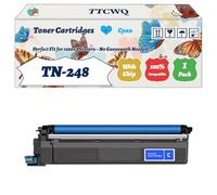 Compatible for Brother TN-248 Toner Cartridges Work for Brother MFC-L8340CDW MFC-L3760CDW MFC-L3740CDWE Printers, with Chip, High Yield 2500 Pages, High-Definition Printing (1 Pack Cyan)