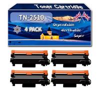 Compatible for Brother TN-2510 Toner Cartridge, Work for Brother HL-L2400DWE HL-L2865DW HL-L2445DW HL-L2400DW HL-L2447DW Printers, Toner Cartridge TN2510 (4 Pack Black)
