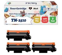 Compatible for Brother TN-2510 Toner Cartridge Work for Brother HL-L2400DWE HL-L2865DW HL-L2445DW HL-L2400DW Printers (3 Pack Black)