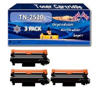 Compatible for Brother TN-2510 Toner Cartridge, Work for Brother MFC-L2835DW MFC-L2800DW MFC-L2860DW MFC-L2827DWXL MFC-L2860DWE Printers, Toner Cartridge TN2510 (3 Pack Black)