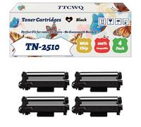 Compatible for Brother TN-2510 Toner Cartridges Work for Brother MFC-L2827DWE MFC-L2827DWXL MFC-L2860DW Printers (4 Pack Black)